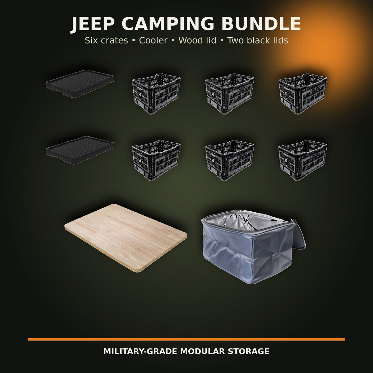 T-48 Jeep Wrangler Camping Bundle – 6 Crates