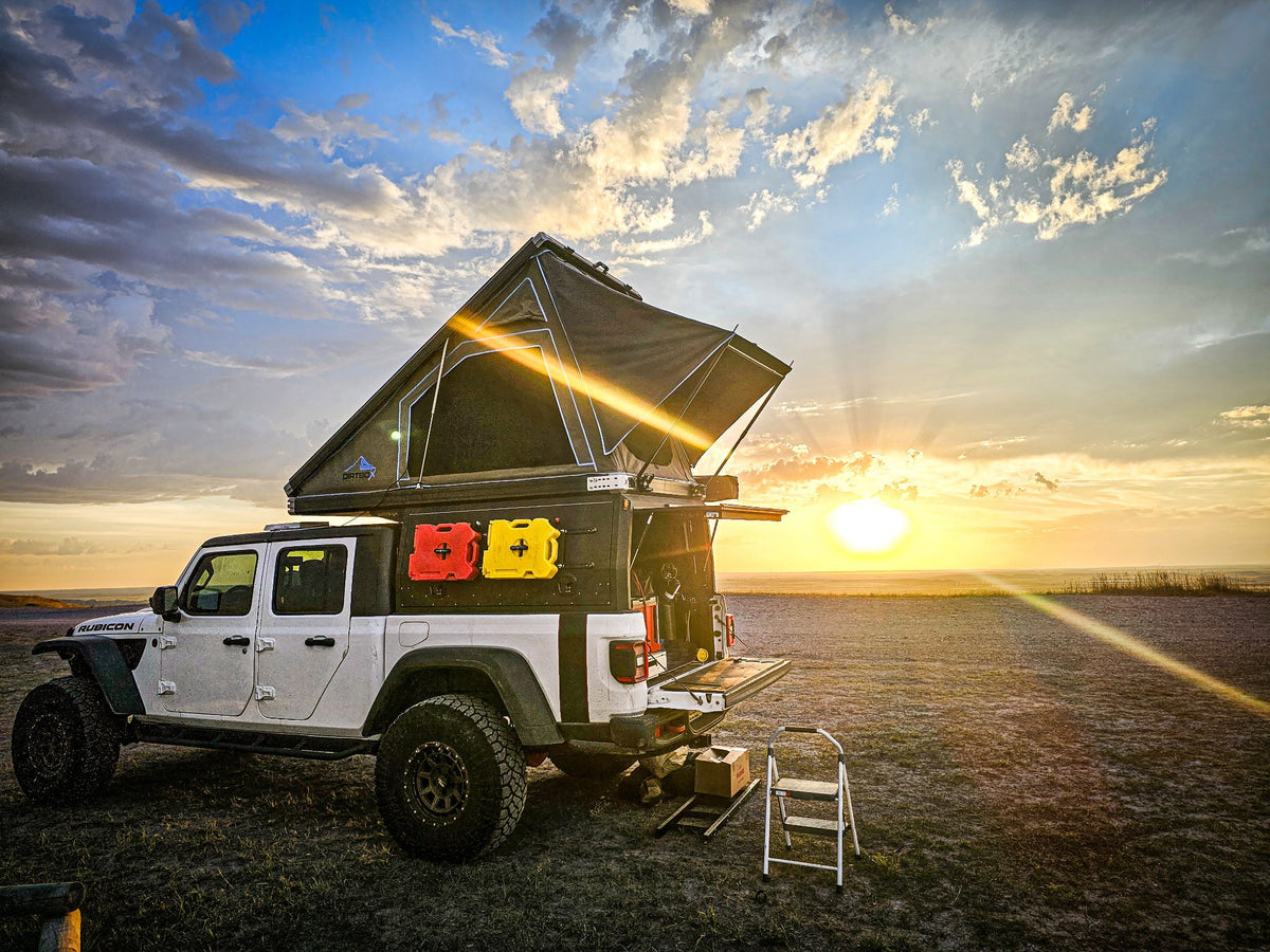Dirtbox Canopy Camper – Modular Truck Camper Shell / Topper for Mid-Size & Full-Size Trucks (Tacoma, Rivian, Tundra, F-150, Quatermaster, Gladiator, Ram, Silverado)
