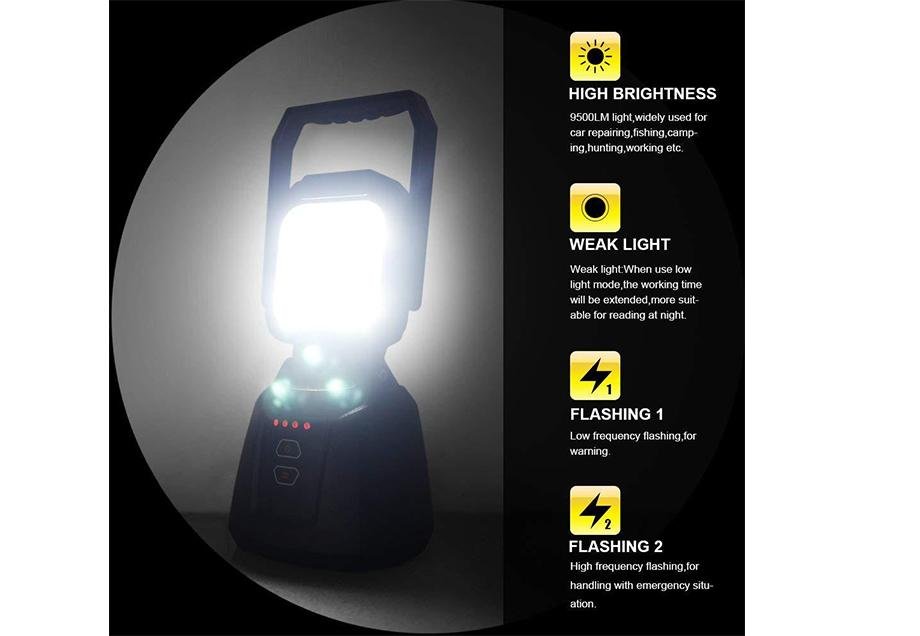 15W Magnetic Base Rechargeable LED Work/Camp Light - Spirit of 1876Dealers of Cali Raised LED