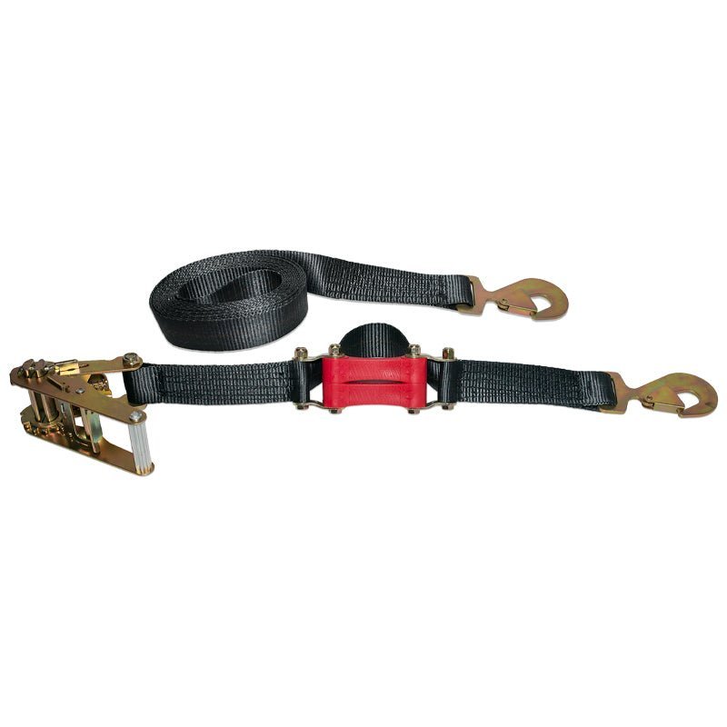 18ft x 2in SHOCKSTRAP® Ratchet Strap w Snap Hooks, Premium Made in USA Polyester Webbing, 10,000lb Breaking Strength, 3,333lb WLL, Commercial Grade - Spirit of 1876The Perfect Bungee and ShockStrap Tie Downs