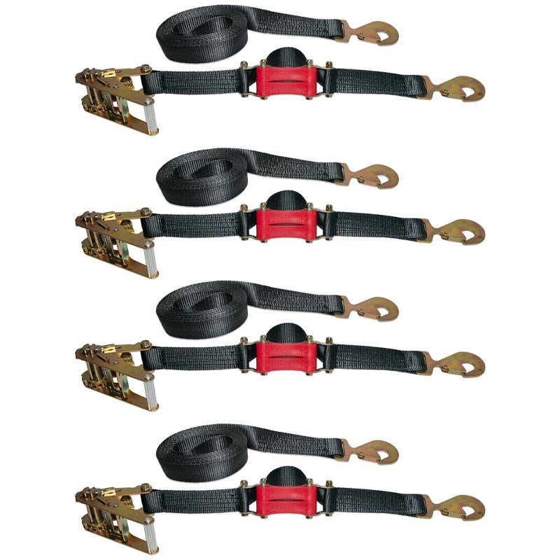 18ft x 2in SHOCKSTRAP® Ratchet Strap w Snap Hooks, Premium Made in USA Polyester Webbing, 10,000lb Breaking Strength, 3,333lb WLL, Commercial Grade - Spirit of 1876The Perfect Bungee and ShockStrap Tie Downs