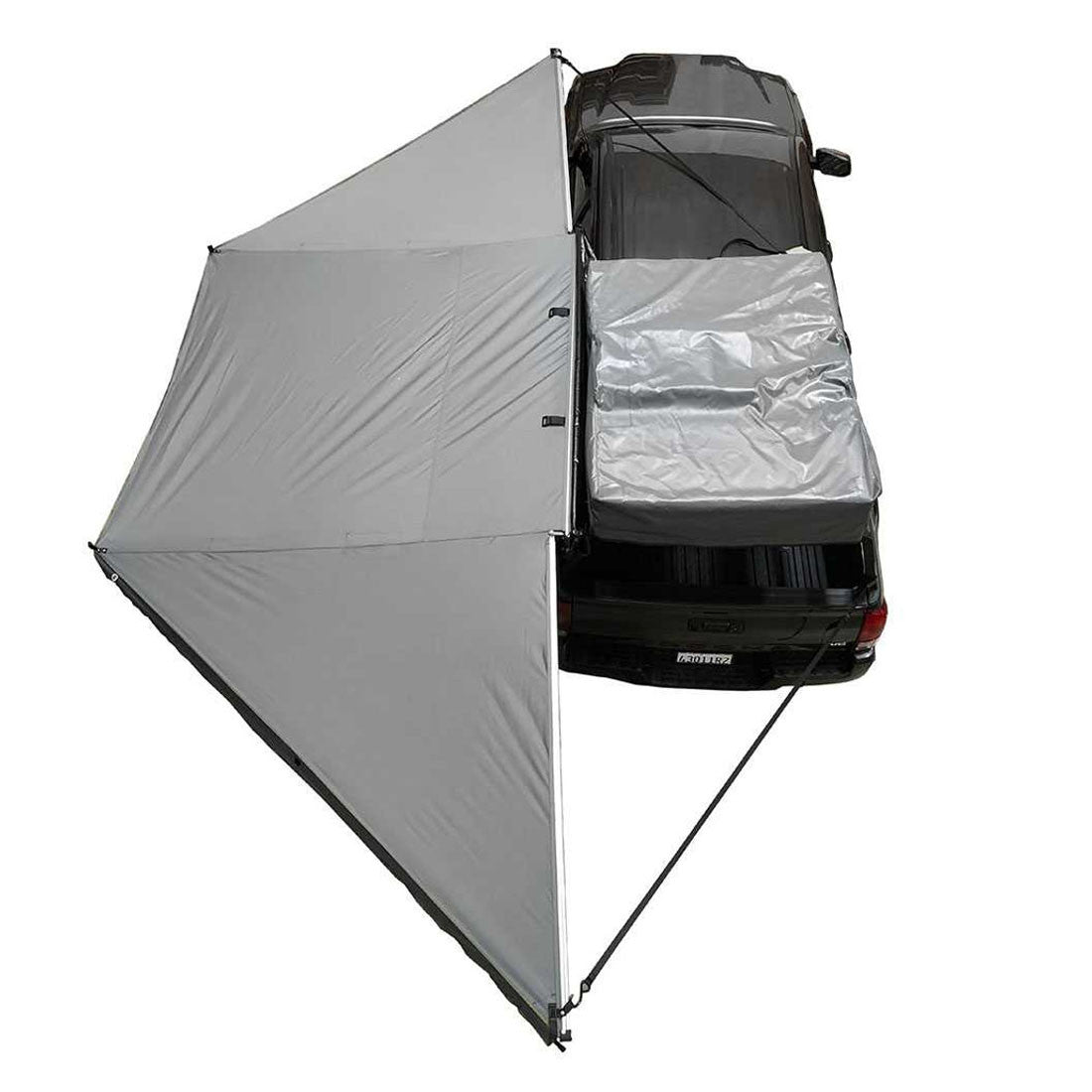 OVS HD Nomadic 180 Degree Awning with Bracket Kit - Dark Grey with Black Travel Cover