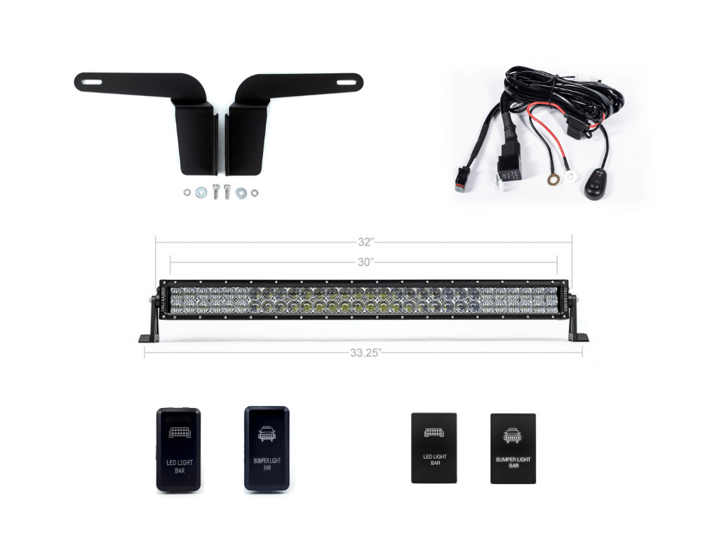 32" Lower Bumper Flush LED Light Bar Kit For 2003 - 2009 Toyota 4Runner - Spirit of 1876Dealers of Cali Raised LED