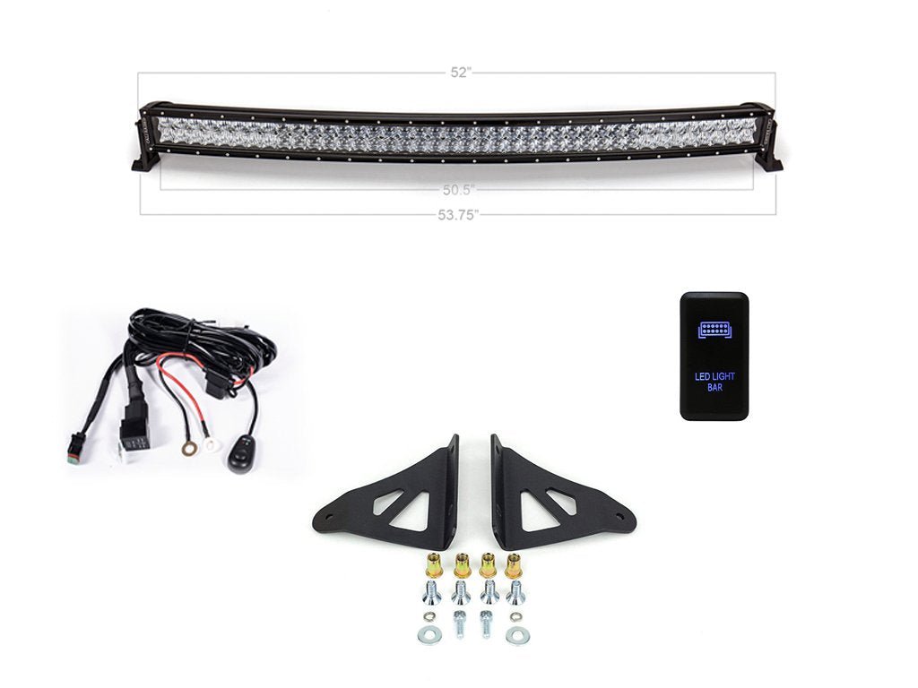 52" Curved LED Light Bar Roof Brackets Kit For 2003 - 2024 Toyota 4Runner - Spirit of 1876Dealers of Cali Raised LED