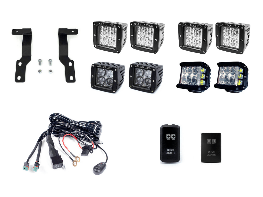 Low Profile LED Ditch Light Brackets Kit For 2005 - 2015 Toyota Tacoma - Spirit of 1876Dealers of Cali Raised LED