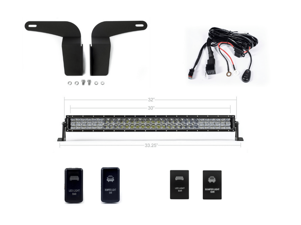 32" Lower Bumper Flush LED Light Bar Brackets Kit For 2005 - 2015 Toyota Tacoma - Spirit of 1876Dealers of Cali Raised LED