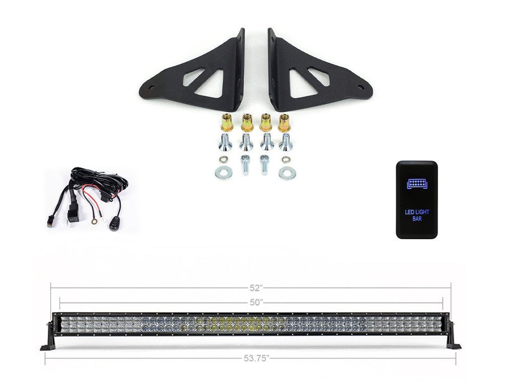 52" Curved LED Light Bar Roof Brackets Kit For 2005 - 2023 Toyota Tacoma - Spirit of 1876Dealers of Cali Raised LED