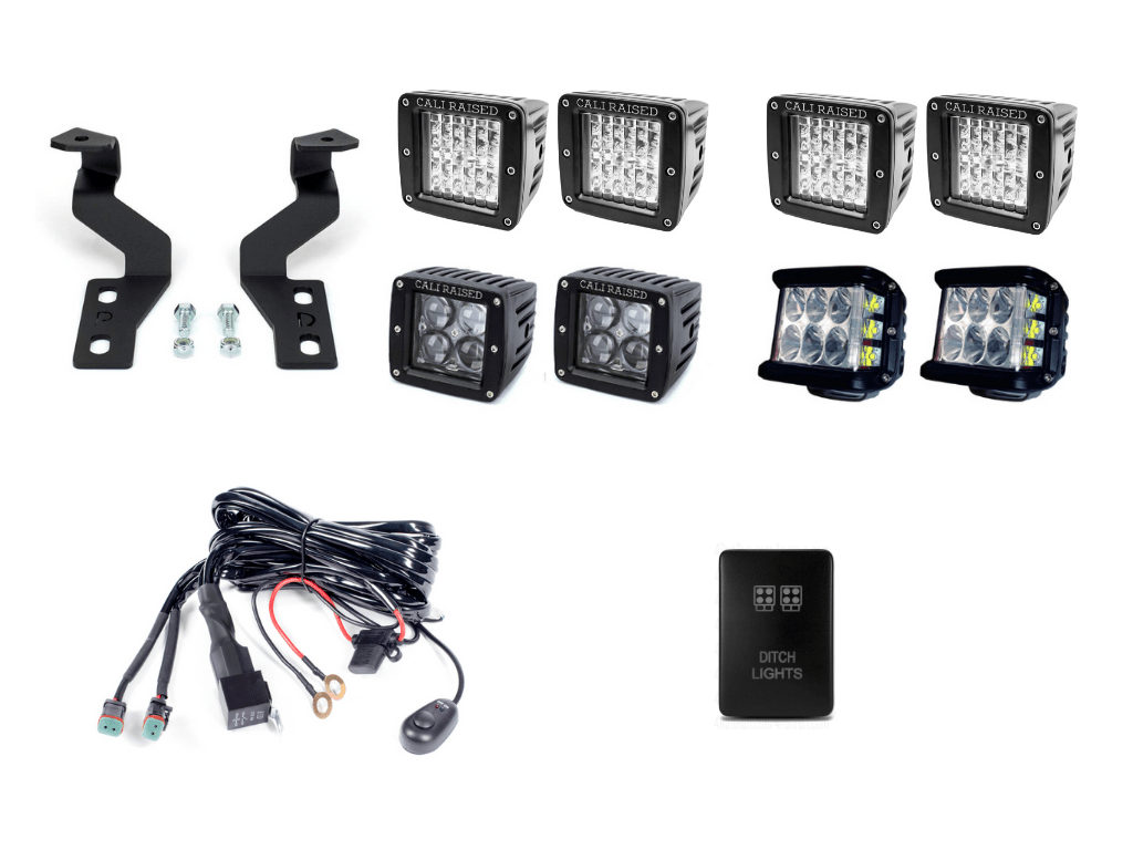 Low Profile Ditch Light Brackets Kit For 2014 - 2021 Toyota Tundra - Spirit of 1876Dealers of Cali Raised LED