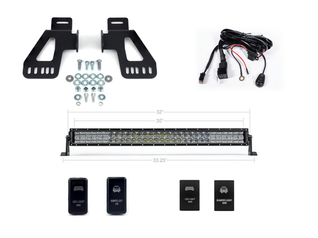 32" Upper Grille LED Light Bar Brackets Kit For 2016 - 2023 Toyota Tacoma - Spirit of 1876Dealers of Cali Raised LED
