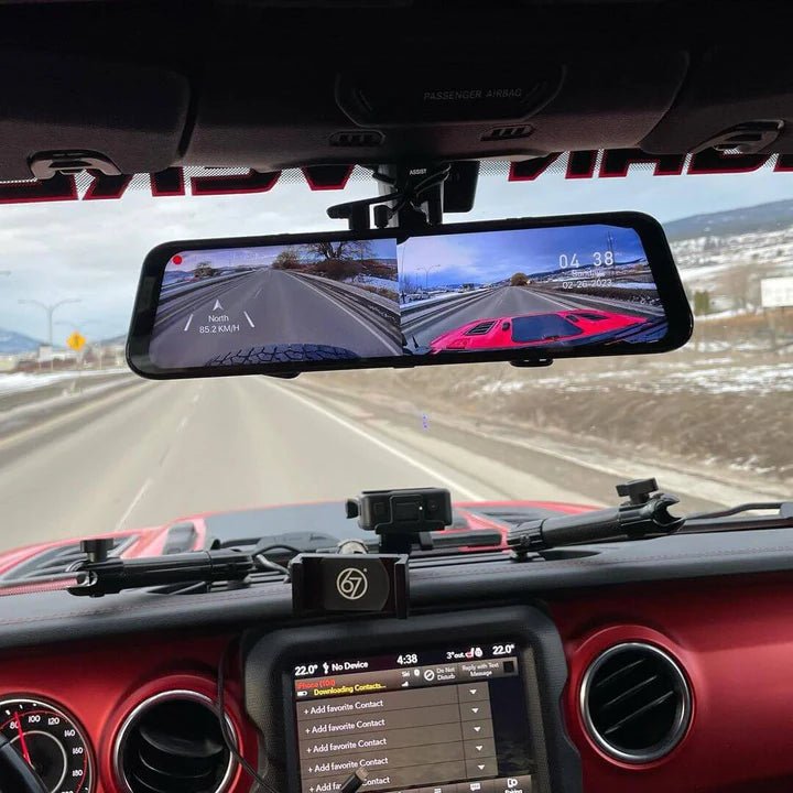 WOLFBOX G900 4K+2.5K Touch Screen Parking Monitoring Dash Cam Smart Mirror - Spirit of 1876