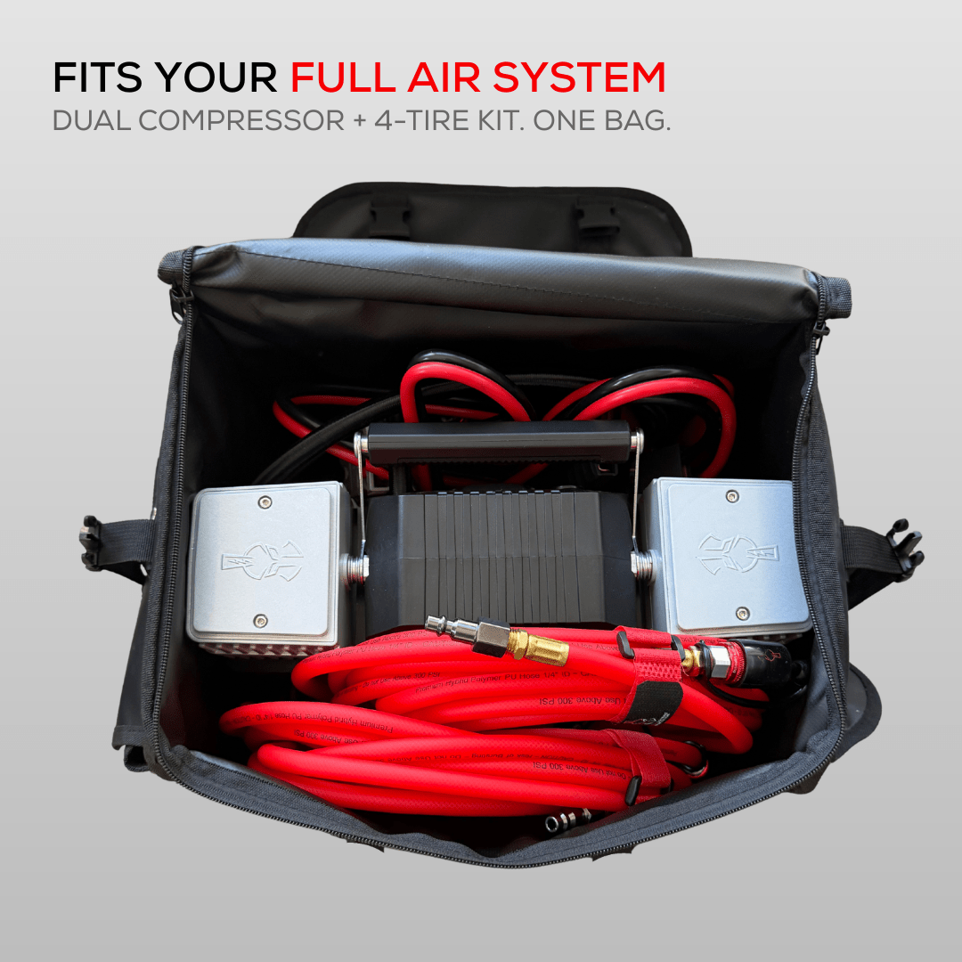 Thor’s Lightning Air System Storage Bag – Fits 12V Compressors & 4-Tire Inflation Kits, Heavy-Duty & Weather-Resistant
