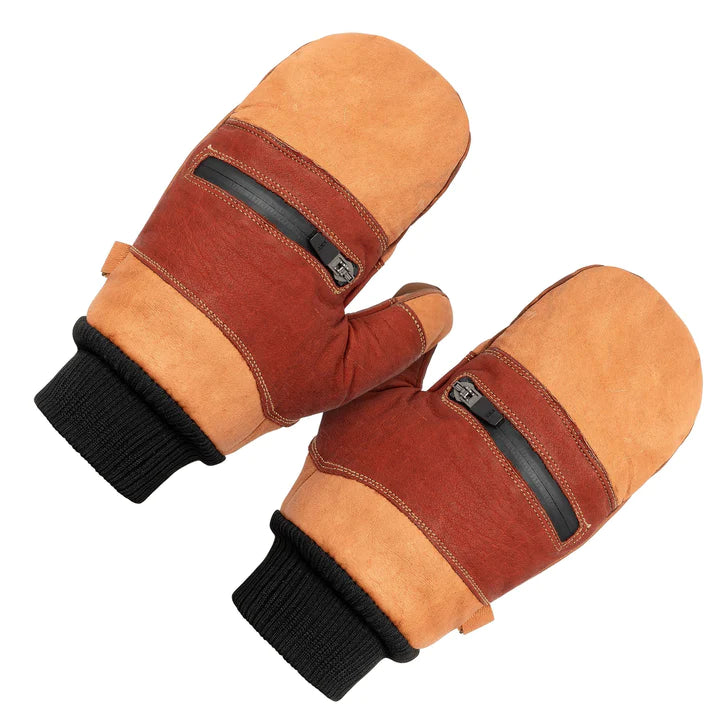 Maroon Bell Outdoor 5280 WATER BUFFALO LEATHER MITTEN - ZIPPER VENT TOP