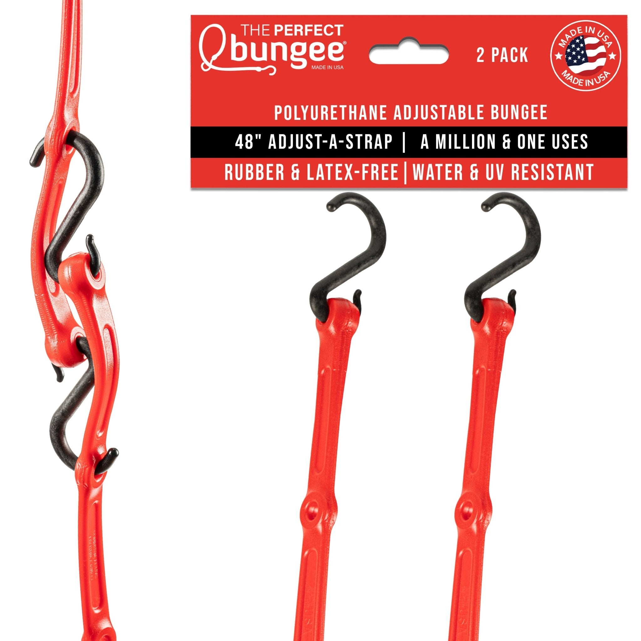 48" Adjust-A-Strap® Adjustable Bungee Strap 2 Pack