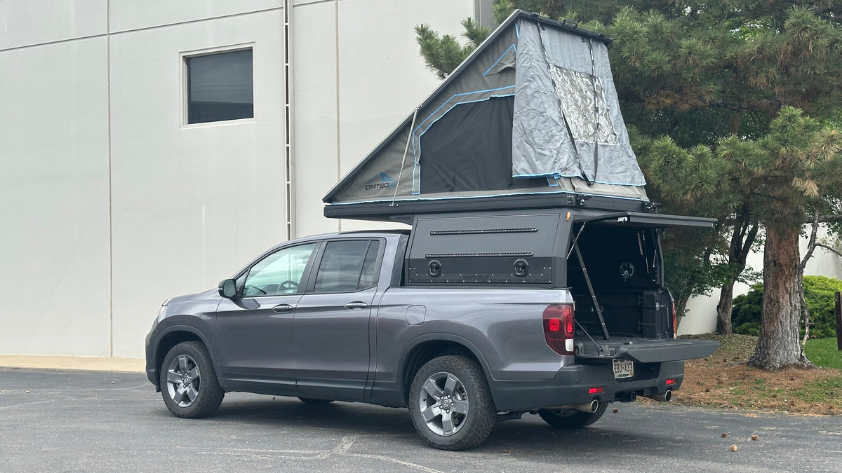 Dirtbox Canopy Camper – Modular Truck Camper Shell / Topper for Mid-Size & Full-Size Trucks (Tacoma, Rivian, Tundra, F-150, Quatermaster, Gladiator, Ram, Silverado)