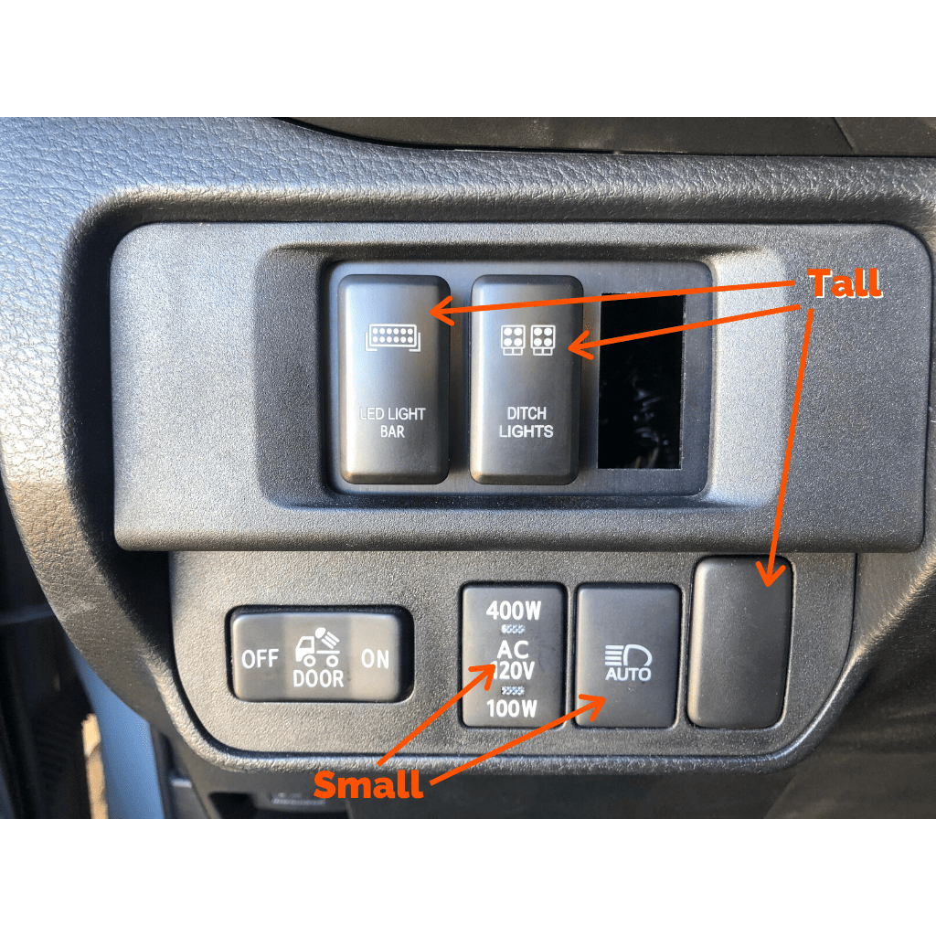 Small Style Toyota OEM Style "BUMPER LIGHT BAR" Switch - Spirit of 1876Dealers of Cali Raised LED