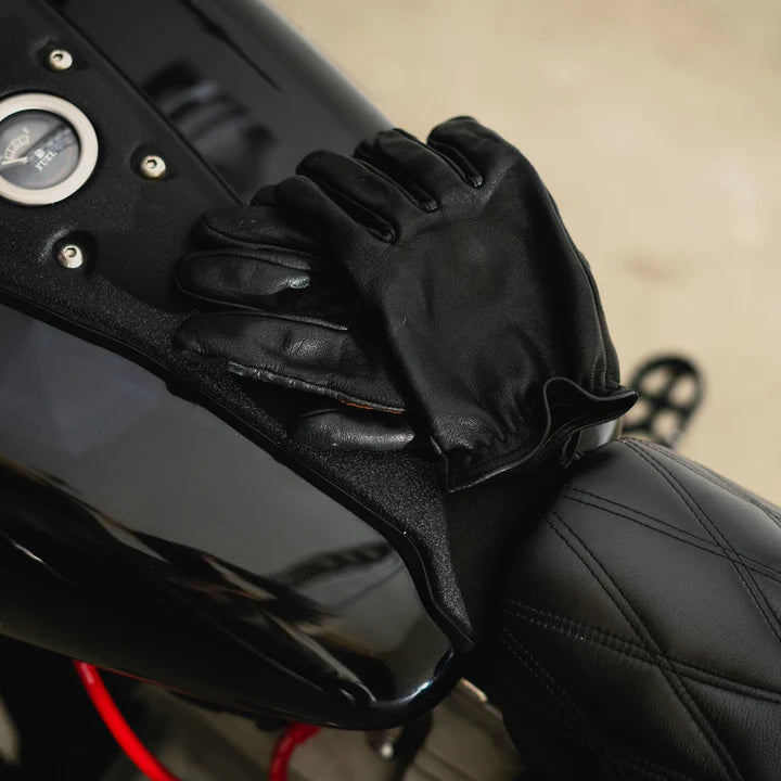 Maroon Bell Outdoor LION GUARD LEATHER MOTORCYCLE GLOVES