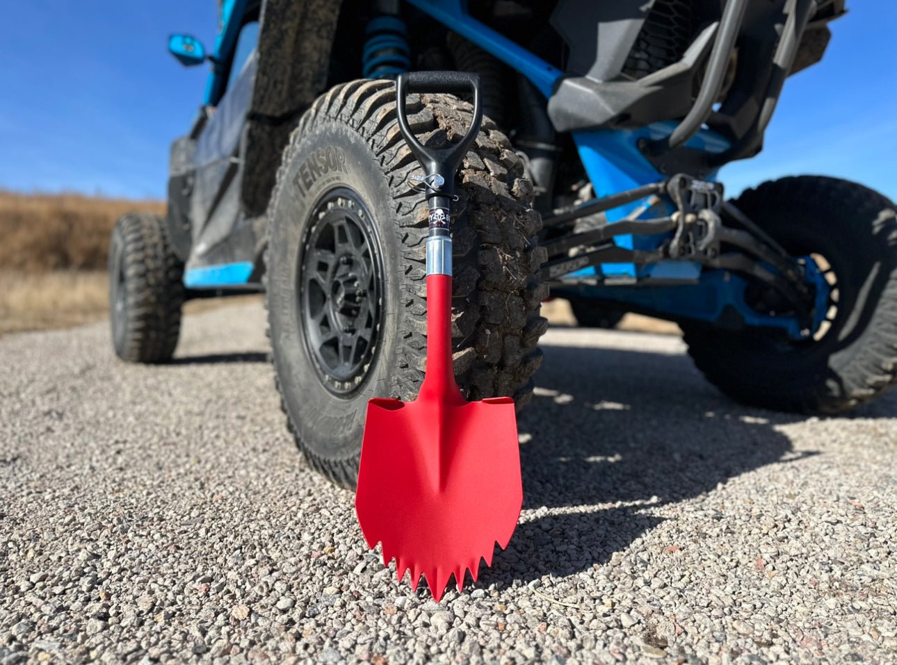 Krazy Beaver Mini Shovel with guard(Textured Red Head / Black Handle # 45642) - Spirit of 1876