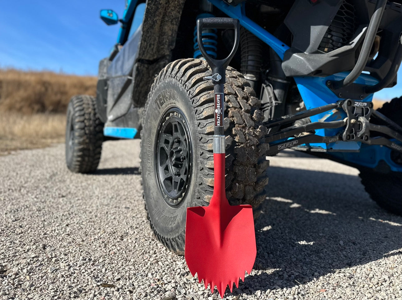 Krazy Beaver Shorty Shovel (Textured Red Head / Black Handle)ATV / UTV