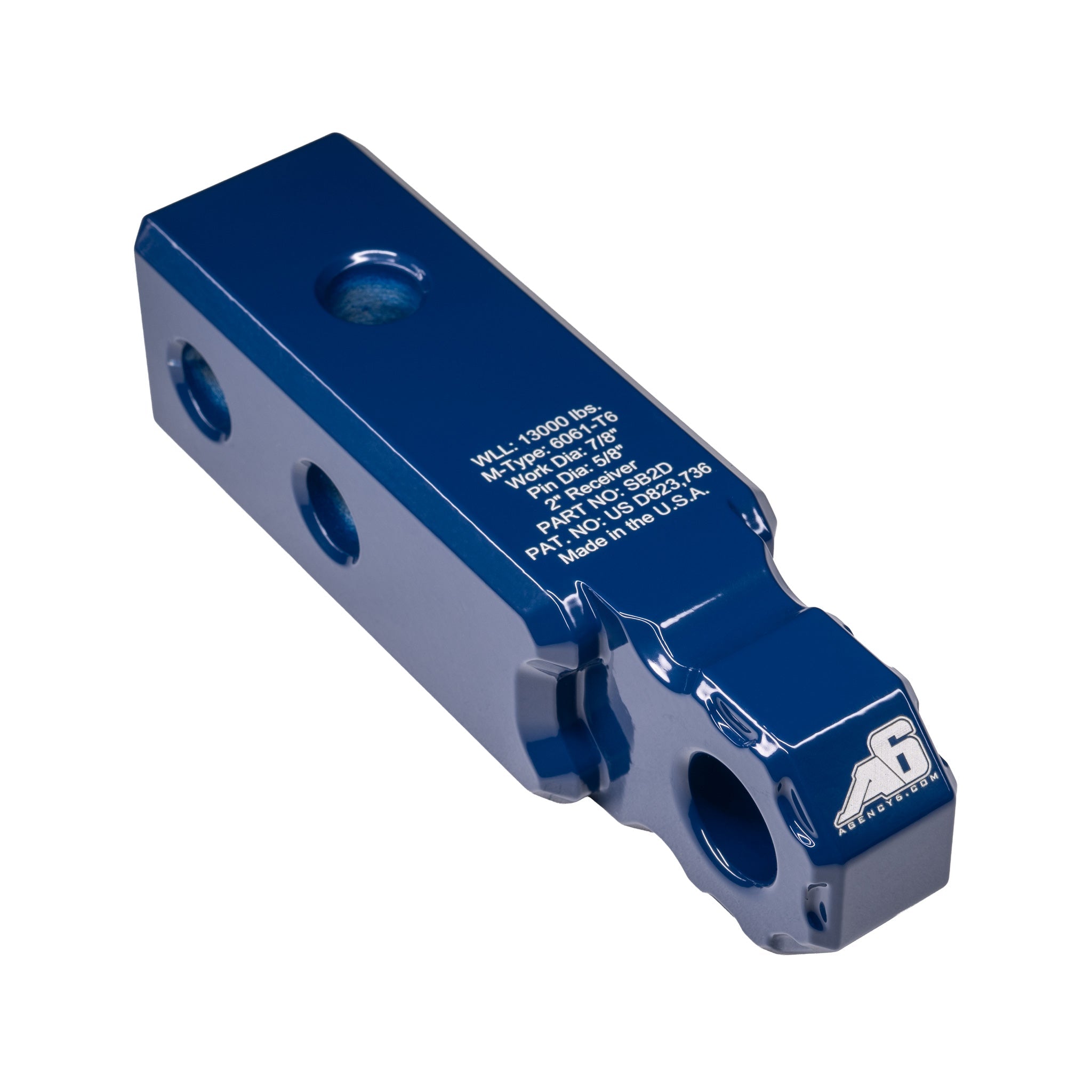 Agency 6 Recovery Hitch Shackle Block - 2" Receiver - Spirit of 1876 - Agency6.com