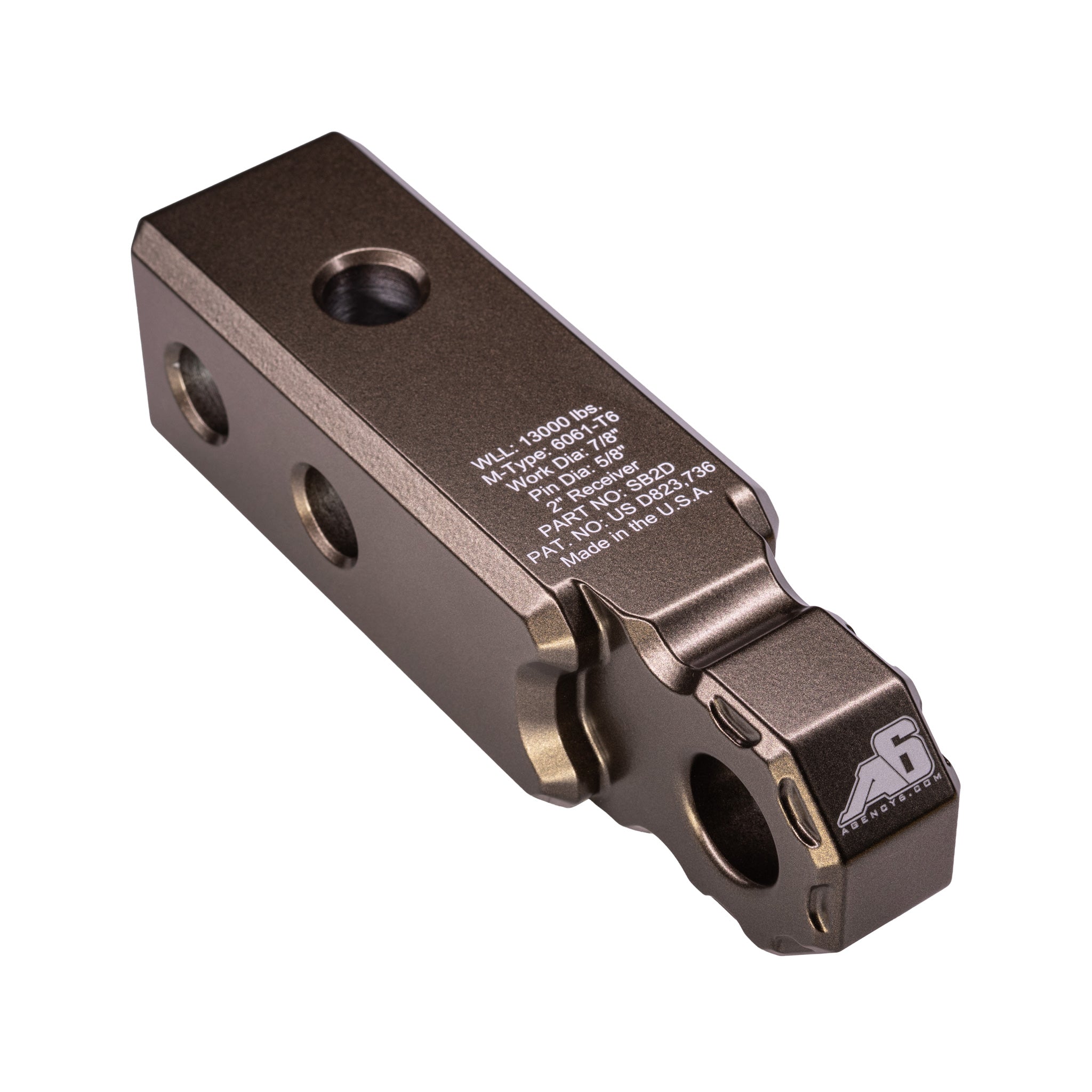 Agency 6 Recovery Hitch Shackle Block - 2" Receiver - Spirit of 1876 - Agency6.com