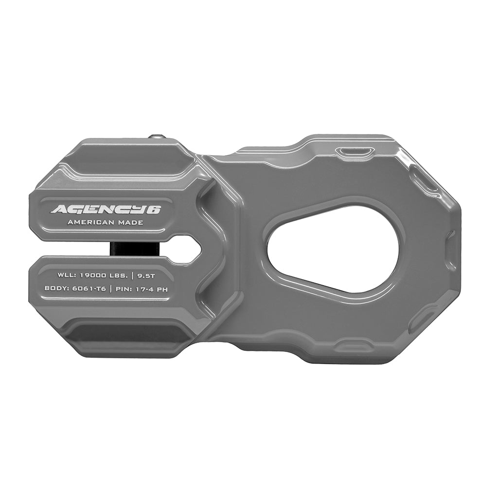 Billet Winch Shackle - Earth Grey