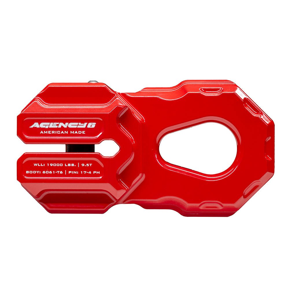 Billet Winch Shackle - Red - Spirit of 1876 - Agency6.com