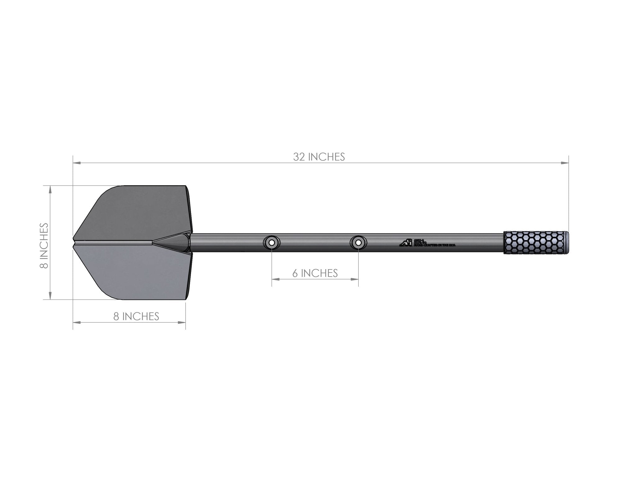 Agency 6™ LONG SHOVEL - POWDER COAT BLACK - Spirit of 1876