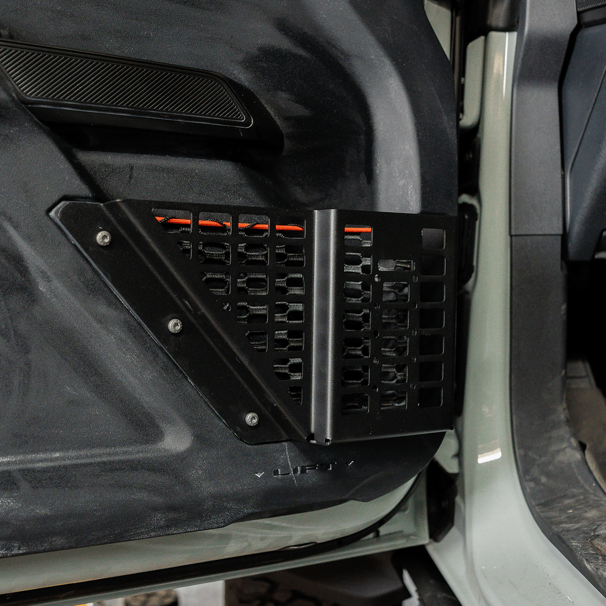 Front Door MOLLE Basket Fits 22+ Ford Bronco Raptor - Spirit of 1876Dealers of Cali Raised LED