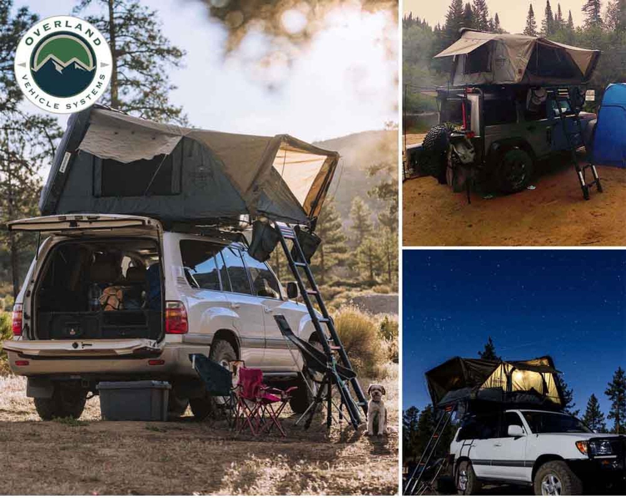 OVS HD Bushveld II Cantilever Hard Shell Roof Top Tent Grey Body & Tan Rainfly - Spirit of 1876OVS