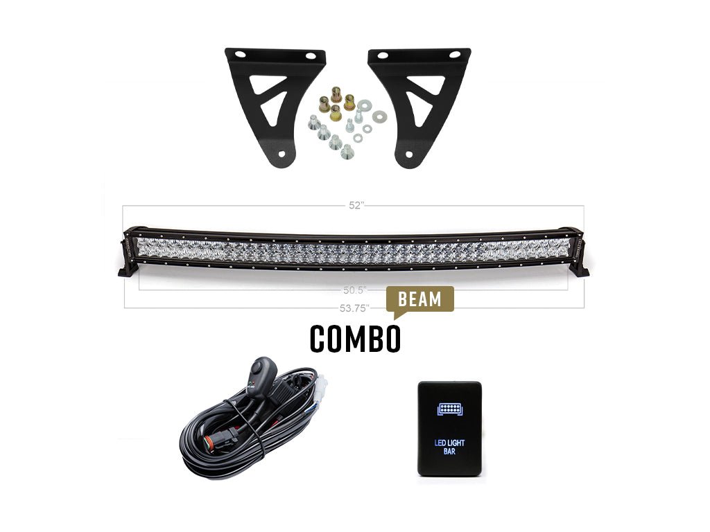 52" Curved LED Light Bar Roof Brackets Kit For 2007 - 2021 Toyota Tundra - Spirit of 1876Dealers of Cali Raised LED