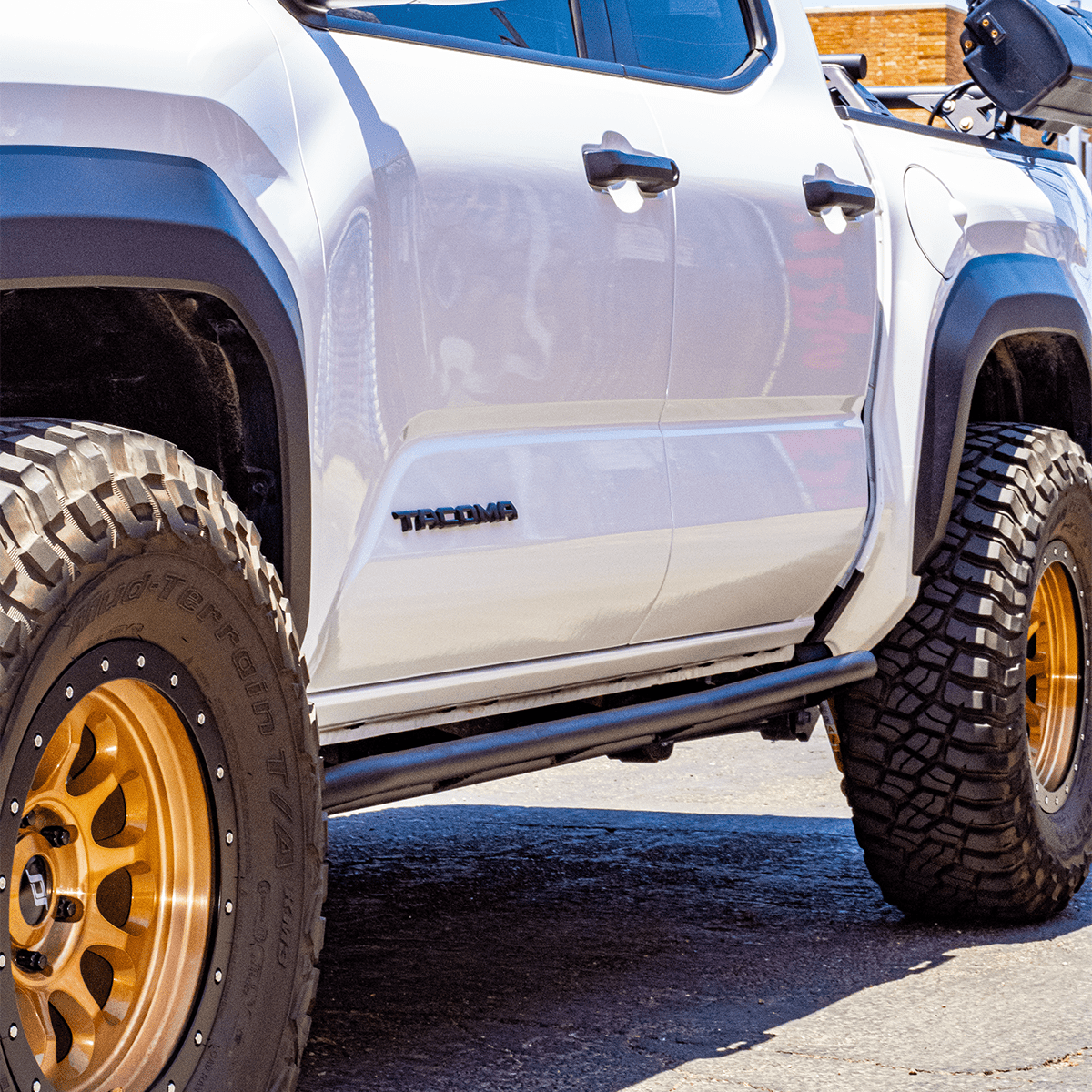 Trail Edition Rock Sliders For 2024+ Toyota Tacoma - Spirit of 1876 - Dealers of Cali Raised LED