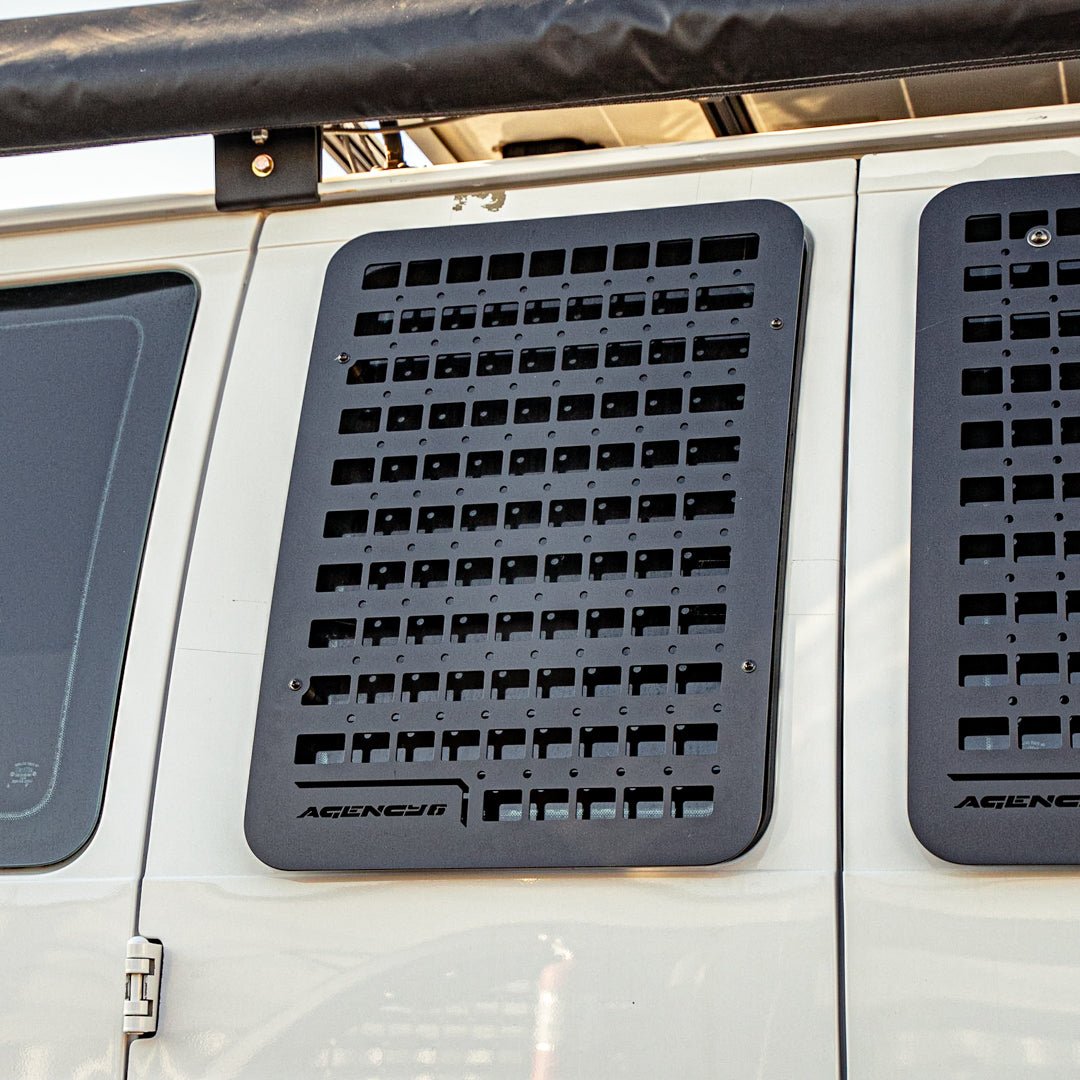 Ford E350 Passenger Side Window GRIDS (Left Barn Door) - Spirit of 1876 - Agency6.com