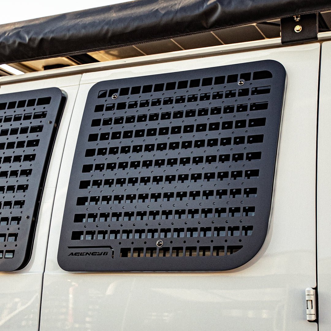 Ford E350 Passenger Side Window GRIDS (Right Barn Door) - Spirit of 1876 - Agency6.com