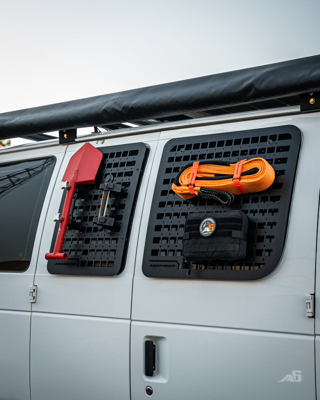 Ford E350 Passenger Side Window GRIDS (Right Barn Door)