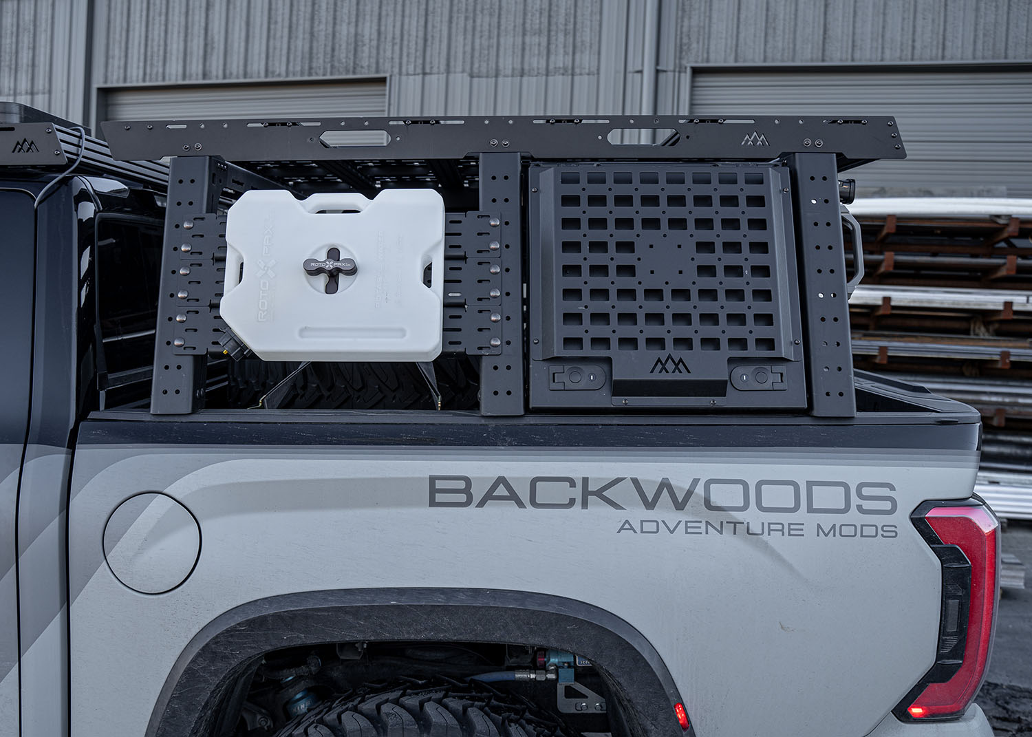 Backwoods Adventure Mods Aluminum Bed Rack Storage Box - Toyota Tundra - Spirit of 1876Backwoods Adventure Mods