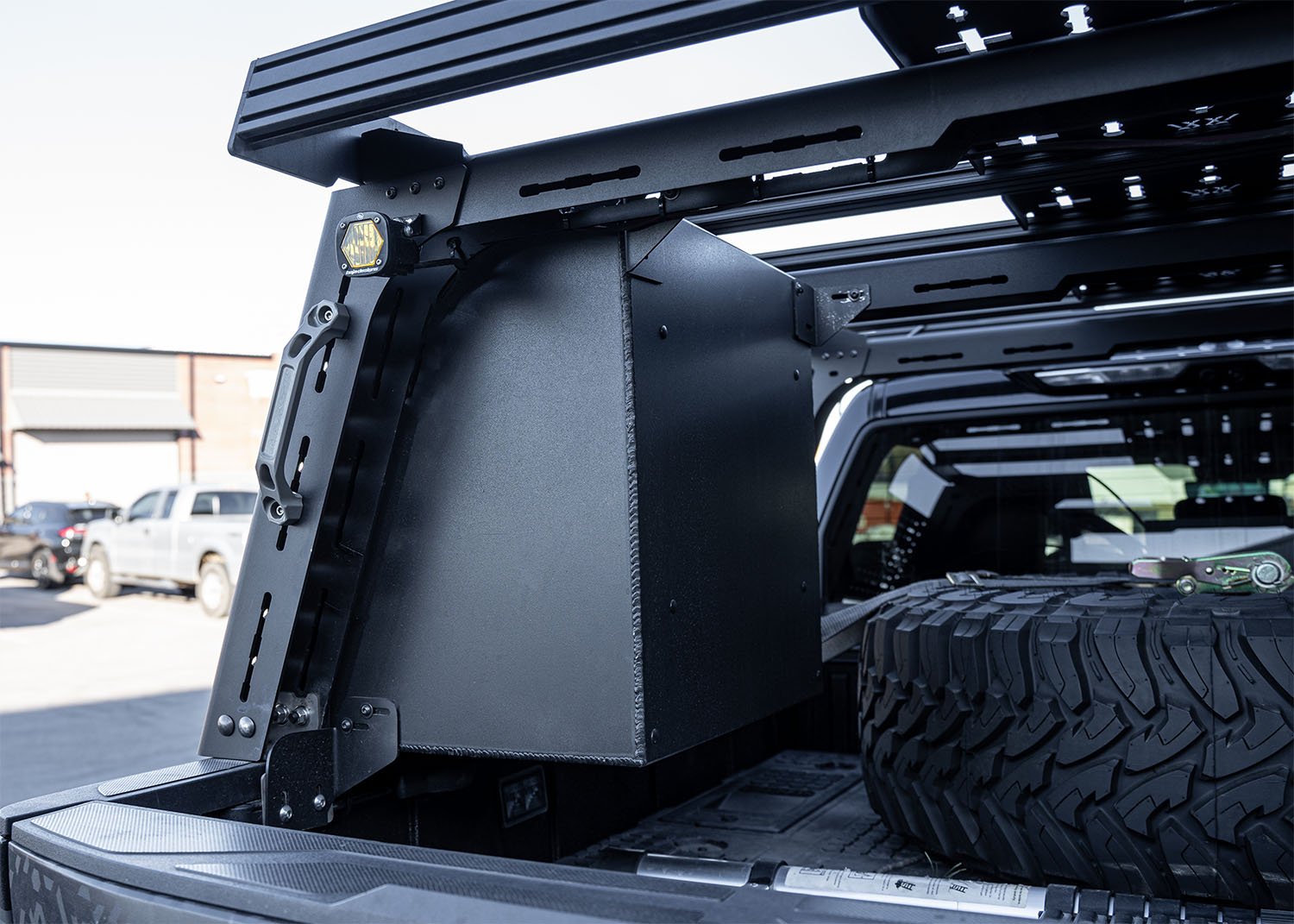 Backwoods Adventure Mods Aluminum Bed Rack Storage Box - Toyota Tundra - Spirit of 1876Backwoods Adventure Mods