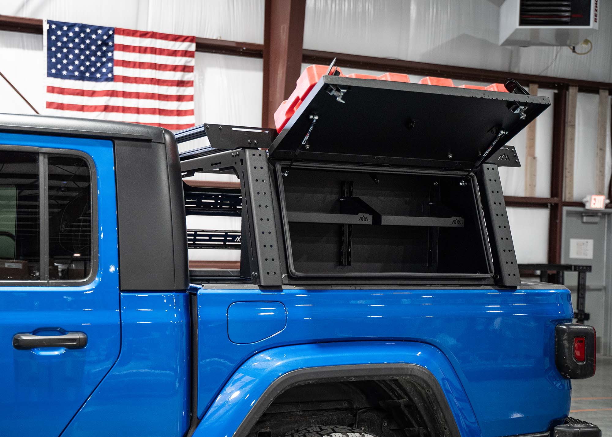 Overland Bed Rack Storage Box - Jeep Gladiator - Spirit of 1876Backwoods Adventure Mods