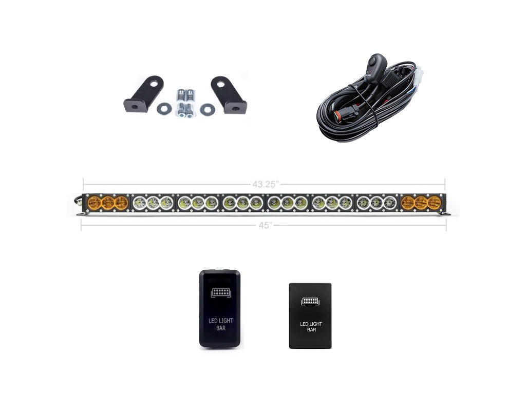 Dual Function Amber/White LED Light Bar Prinsu Mounting Bracket Kit - Spirit of 1876Dealers of Cali Raised LED