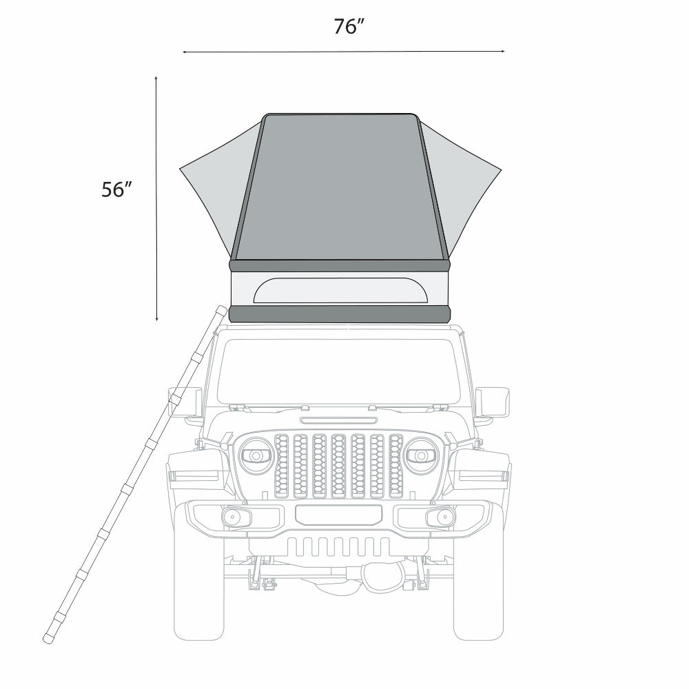 The ÖVRLNDR 2P (Black) & FREE RTT Awning