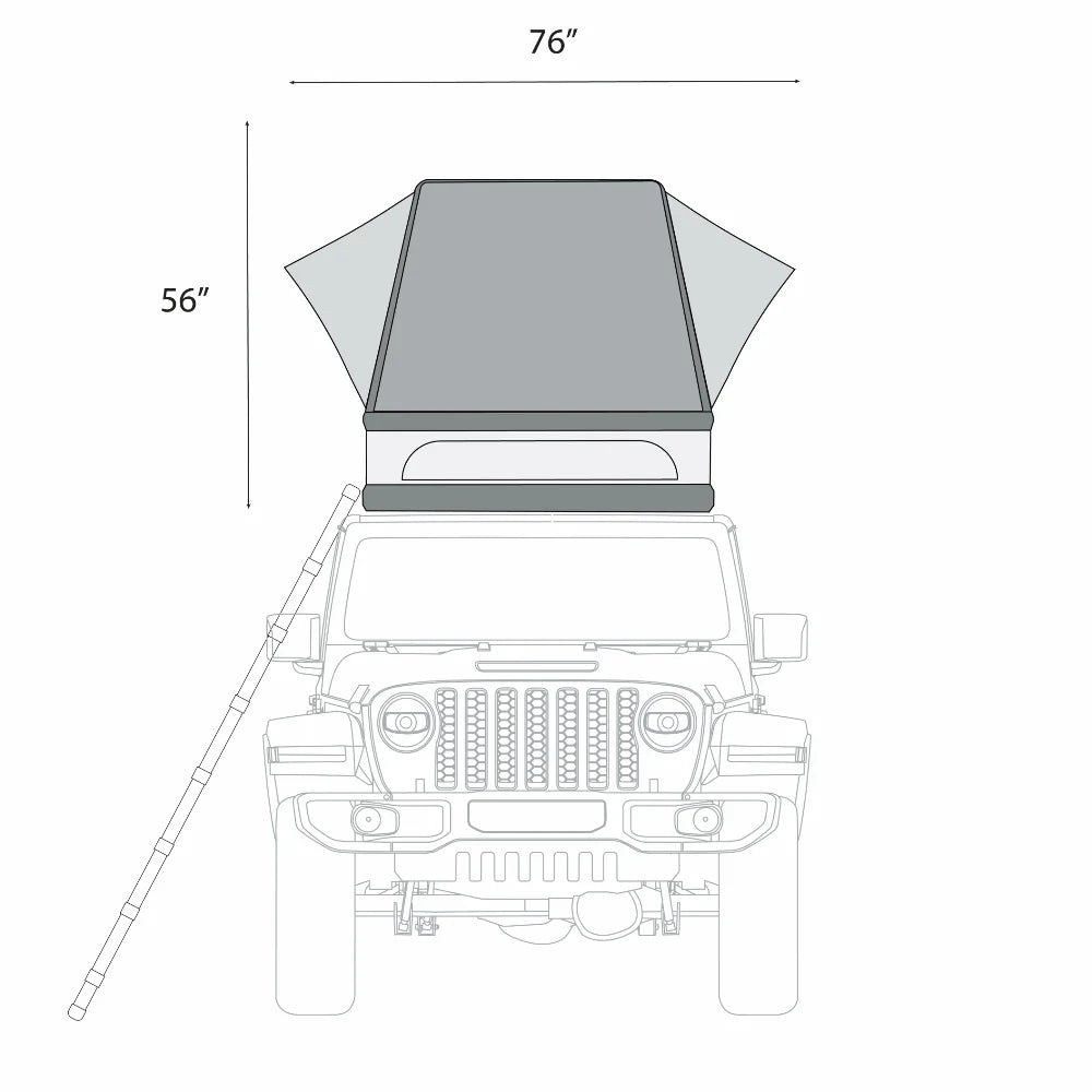 RÖKK Överland The ÖVRLNDR 2 Person Rooftop Tent - Spirit of 1876Spirit of 1876