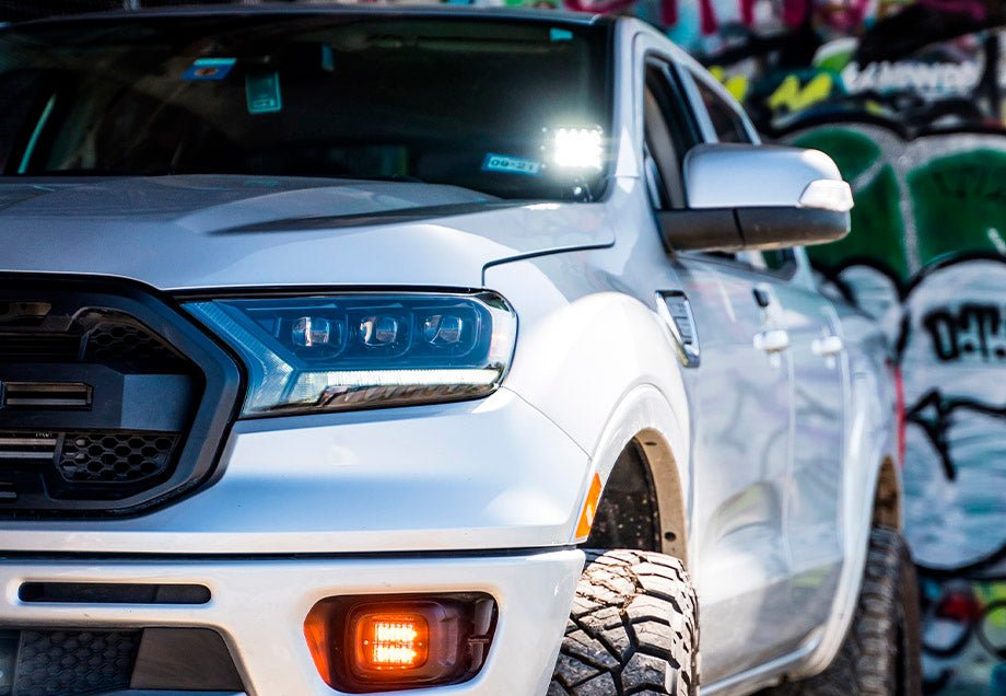 Low Profile Ditch Light Brackets Kit Fits 2019 - 2022 Ford Ranger - Spirit of 1876Dealers of Cali Raised LED