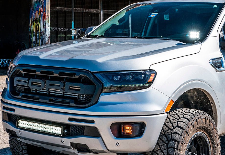 Low Profile Ditch Light Brackets Kit Fits 2019 - 2022 Ford Ranger - Spirit of 1876Dealers of Cali Raised LED