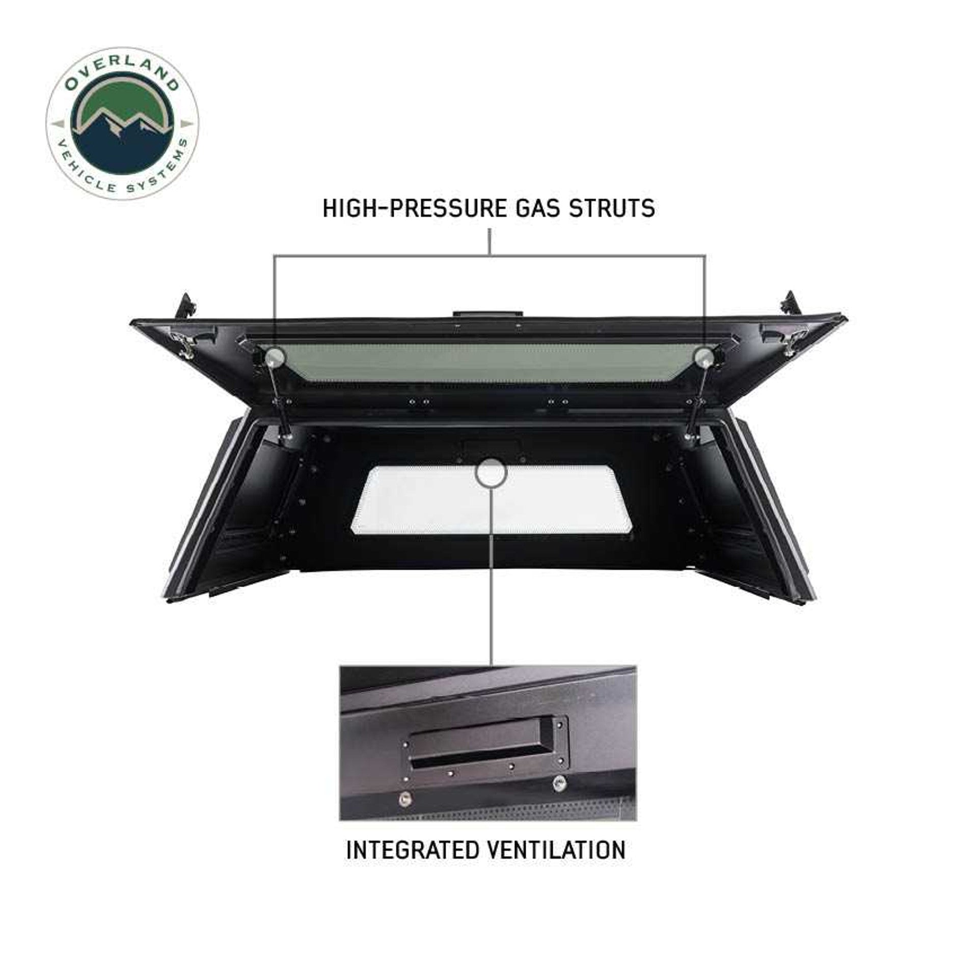 Expedition - Truck Cap W/Full Wing Doors, Front and Rear Windows & 3rd Brake Light