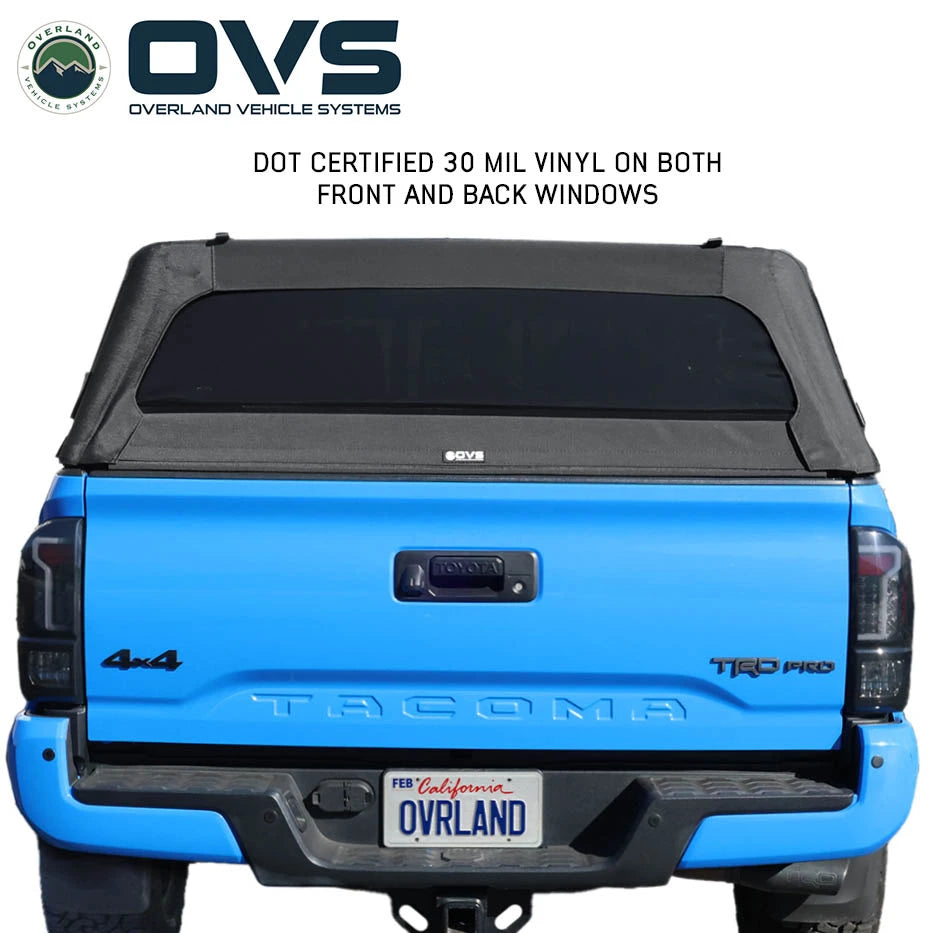 OVS Explorer Soft Shell Truck Cap - Black Canvas with Aluminum Frame