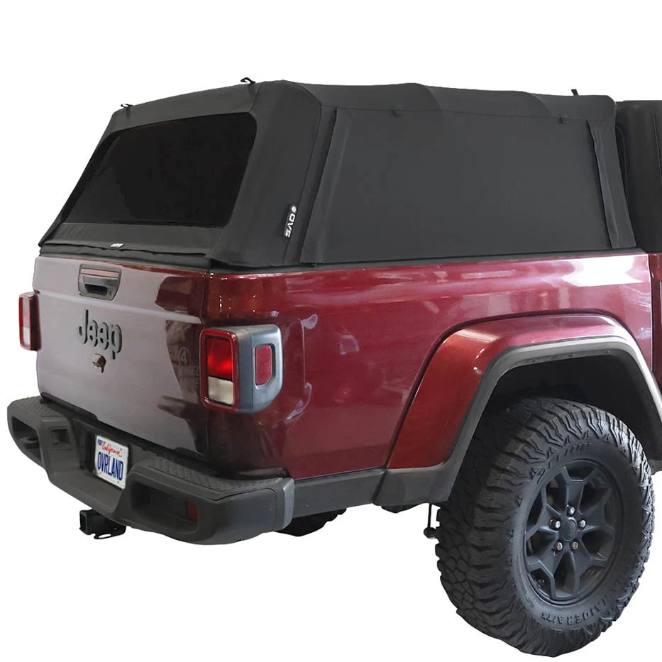 OVS Explorer Soft Shell Truck Cap - Black Canvas with Aluminum Frame