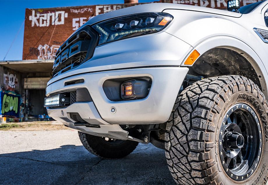 LED Fog Light Pod Replacements Brackets Kit For 2019 - 2024 Ford Ranger - Spirit of 1876Dealers of Cali Raised LED