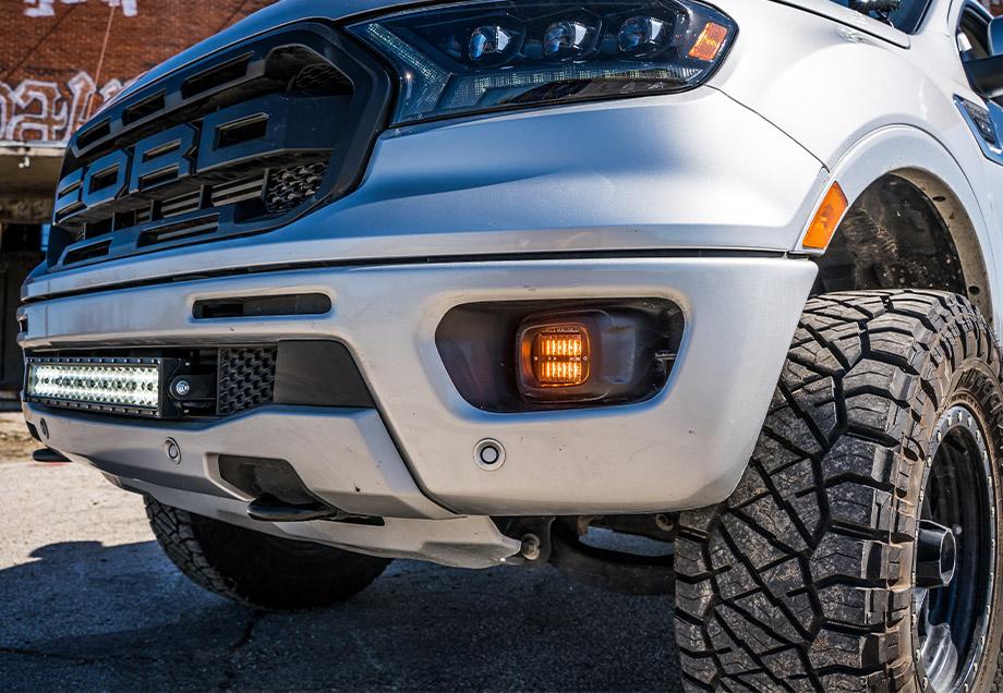 LED Fog Light Pod Replacements Brackets Kit For 2019 - 2024 Ford Ranger - Spirit of 1876Dealers of Cali Raised LED