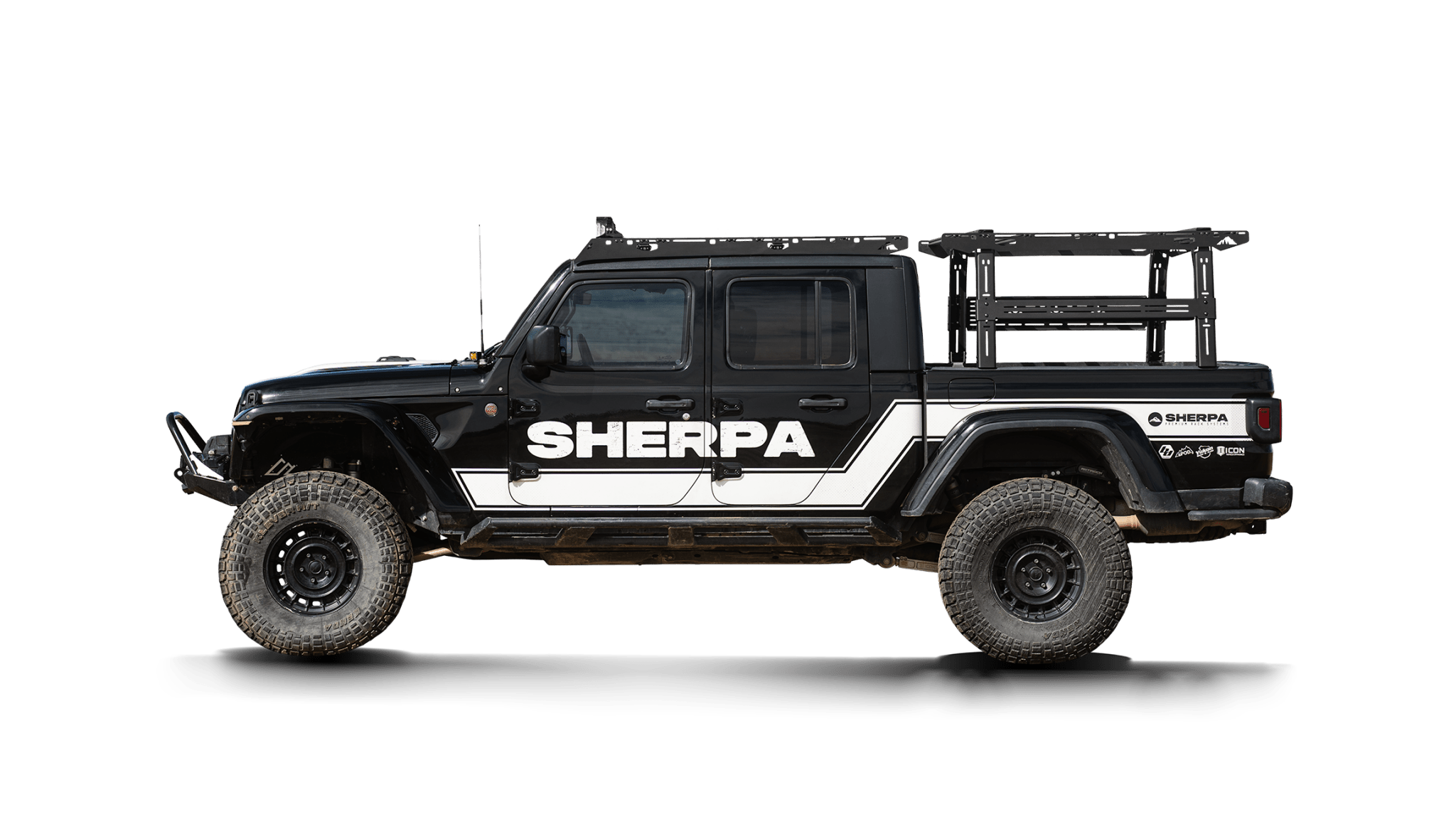 Sherpa Equipment Company Jeep Gladiator Rack Height PAK System Bed Rack - Spirit of 1876Sherpa Equipment Company