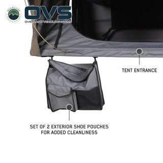 OVS HD Bushveld 4 Person Cantilever Hard Shell Roof Top Tent Grey Body & Tan Rainfly - Spirit of 1876 - OVS