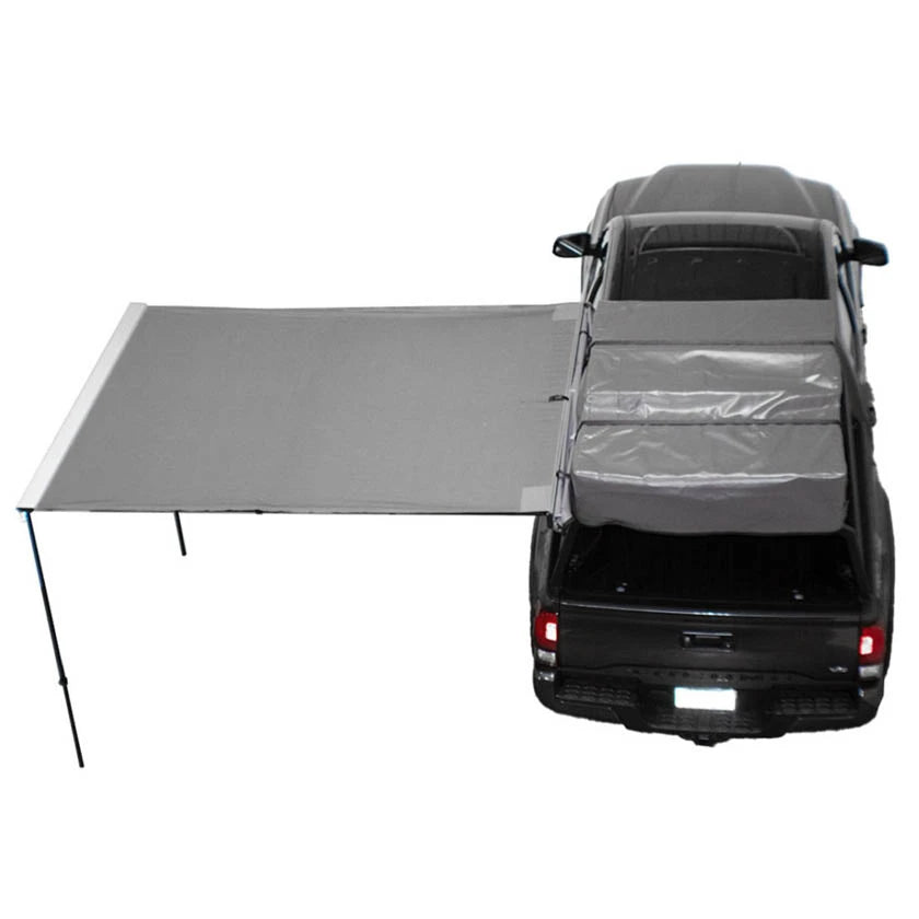 OVS HD Nomadic 90 Degree Awning 6.5 ft x 8.0 ft - Grey Body, Green Trim & Black Travel Cover
